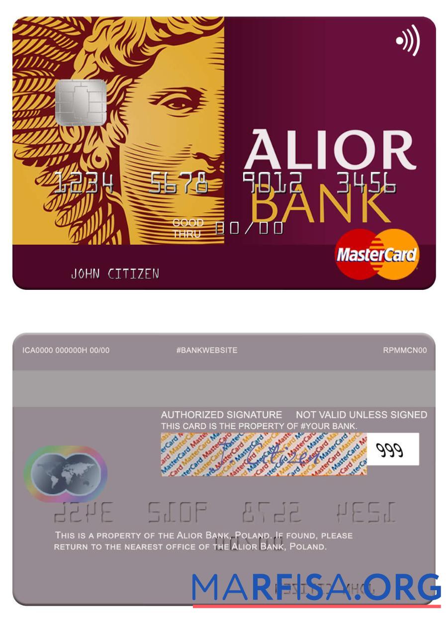 Downloadable Poland Alior Bank mastercard example